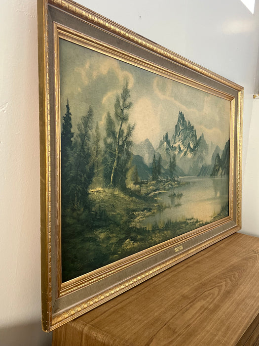 Vintage Print Wilmer Mountain Mist Landscape.