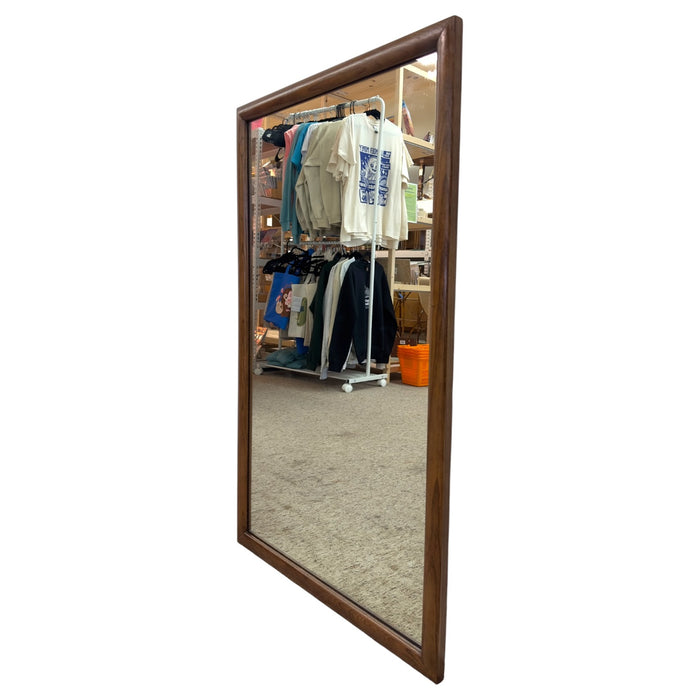 Vintage Mid-Century Modern Wood Frame Wall Mirror
