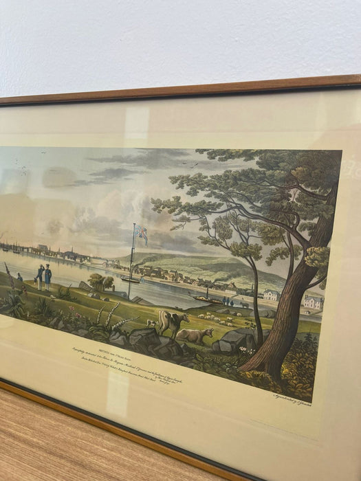 Vintage Framed Scenic Print of Montreal St. Helens Island by J Gray.