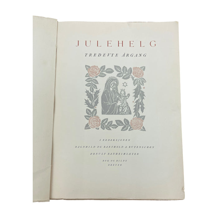 1949 "Julehelg" Norwegian Christmas Annual Illustrated Holiday Book