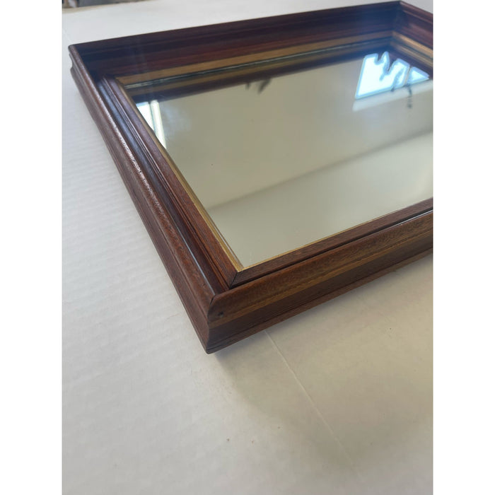 Antique Style Wall Mirror With Wood Frame.