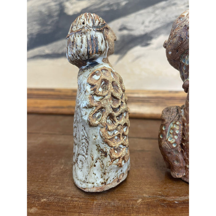 Pair of Handmade Ceramic Figurines. Circa2012