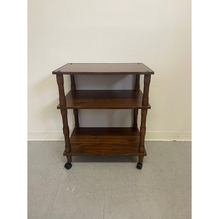 Vintage Petite Three Tier Wooden Bar cart