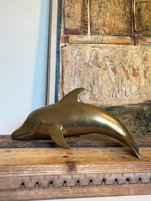 Vintage Brass mid century modern modern Dolphin Figurines ( online purchase only)