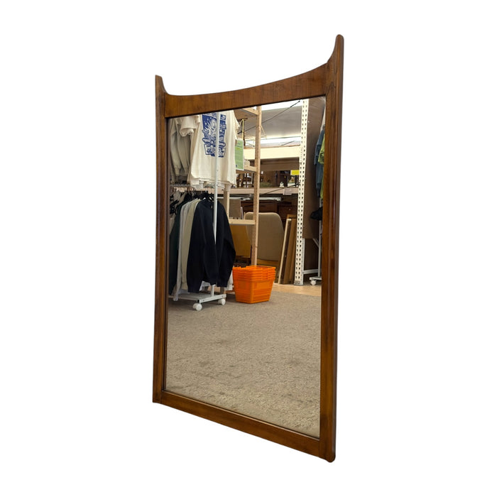 Vintage Mid-Century Modern Walnut Dresser Mirror.
