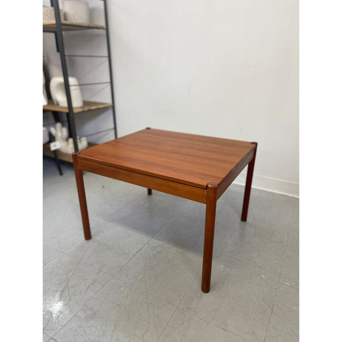 Vintage Danish Flip Top Coffee Table With Circle Accents.