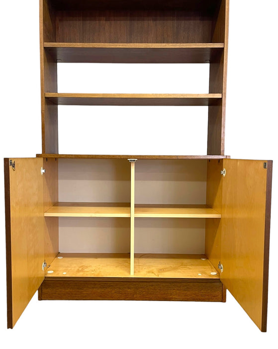 Vintage Mid Century Modern Van Pelt Belgian Cabinet Bookcase Hutch.