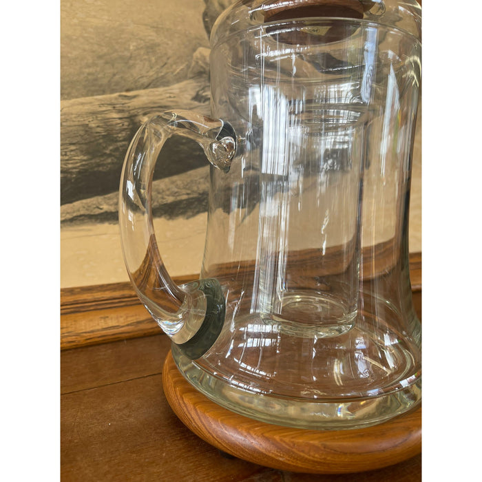 Vintage Pitcher With Teak Base and Lid