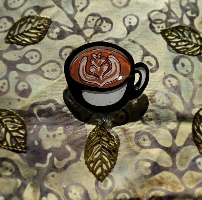 Coffee Lover’s Hand-Made Pin