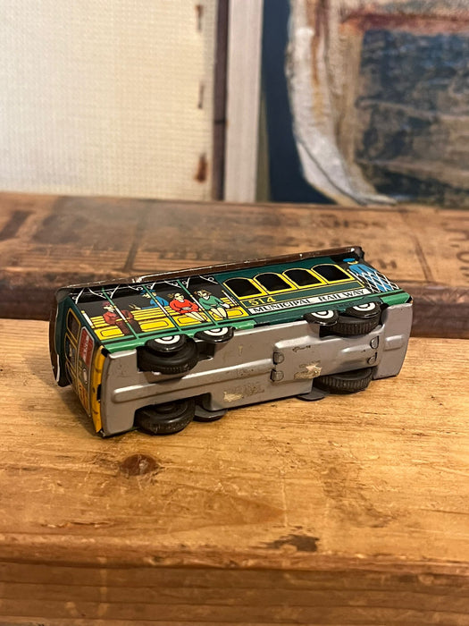 Vintage Tin Toy Train Trolley Car Powell & Mason Sts. Municipal Railway 514