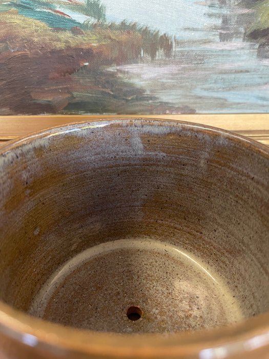 Handmade PNW Wheel-Thrown Signed Planter with Dish