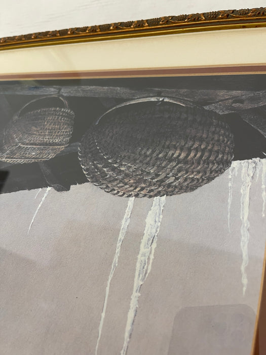 Andrew Wyeth "Crescent" Framed Print with Christmas Tree and Crescent Moon