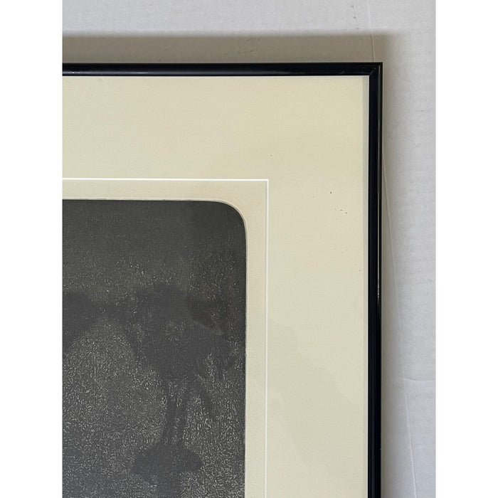 Vintage Signed and Numbered Print Titled “ the Dark Tango “ Within Black Frame