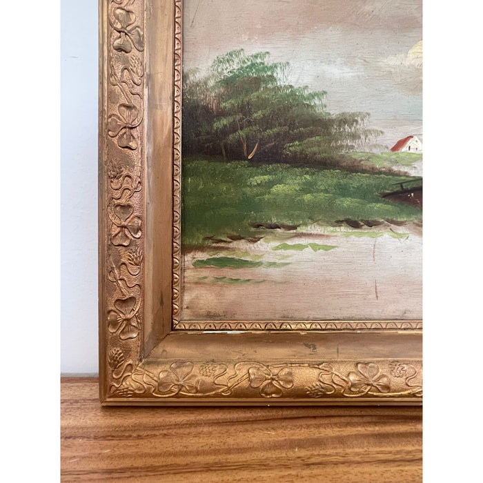 Vintage Framed Landscape Painting