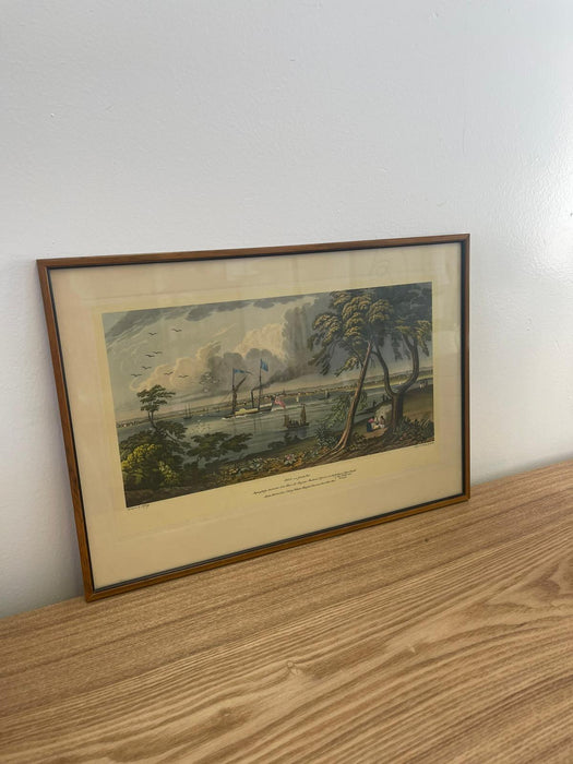 Vintage Framed Scenic Print of York From Gibraltar Point by J Gray