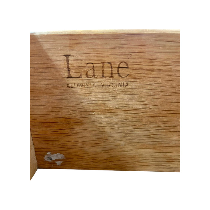 Vintage Lane First Edition Mid Century Modern Walnut Nightstand End Table Set by Lane Furniture.