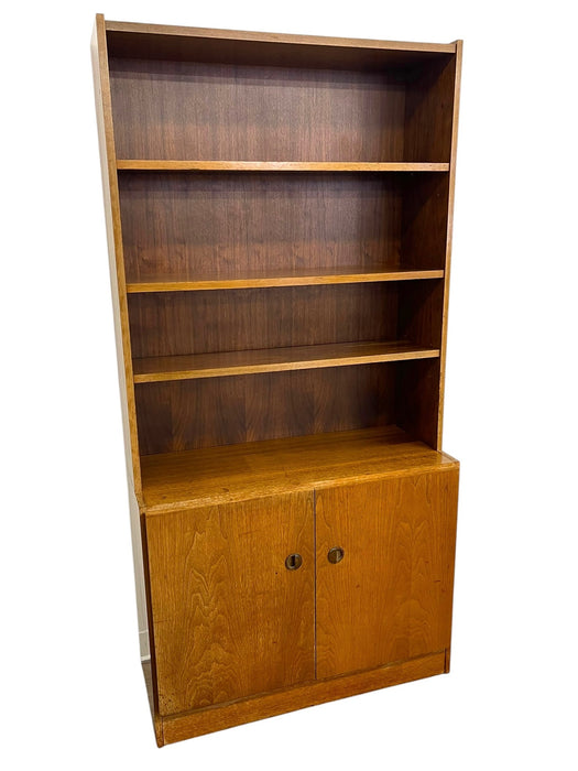 Vintage Mid Century Modern Belgian Bookcase Cabinet with Adjustable Shelves