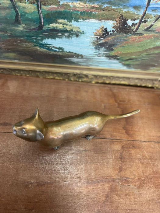 Vintage Mid Century Modern Brass Cat ( Online purchase only )