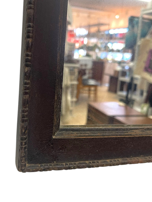 Antique Wall Mirror with Arched
Top and Carved Wood Frame