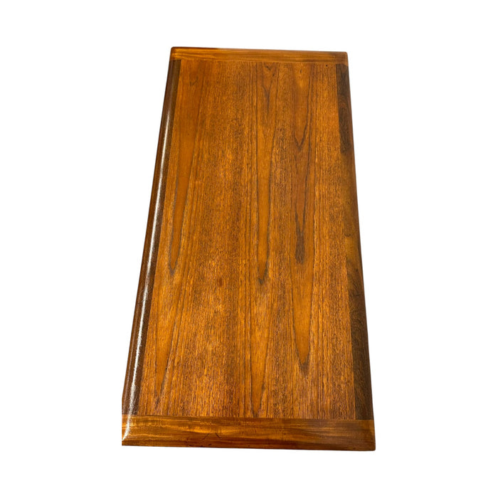 Mid-Century Modern Sculptural Walnut Coffee Table – Vintage MCM Crescent U-Base Low Table