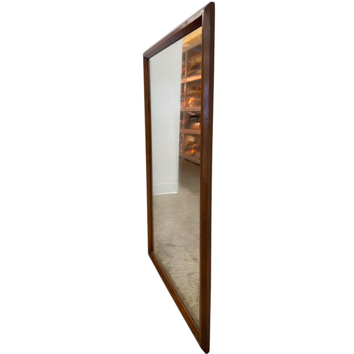 Vintage Mid-Century Modern Wood Frame Wall Mirror