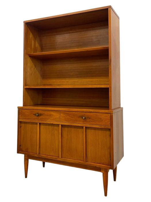Vintage Mid Century Modern Hutch Bookcase Cabinet