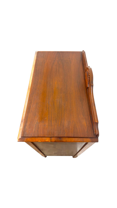 Vintage 5-Drawer Tallboy Dresser – Vintage Chest of Drawers with Dovetail Joinery and Casters