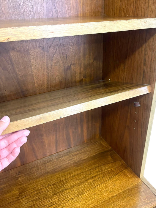 Vintage Mid Century Modern Bookshelf Cabinet with 4 Drawers