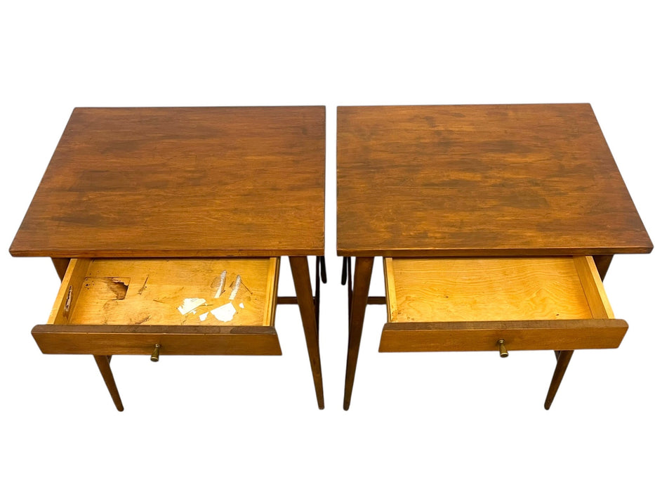 Paul McCobb Planner Group 4-Piece Bedroom Set for Winchendon Furniture - 8-Drawer Dresser, 4-Drawer Tall Chest & Pair of Nightstands - Mid-Century Modern