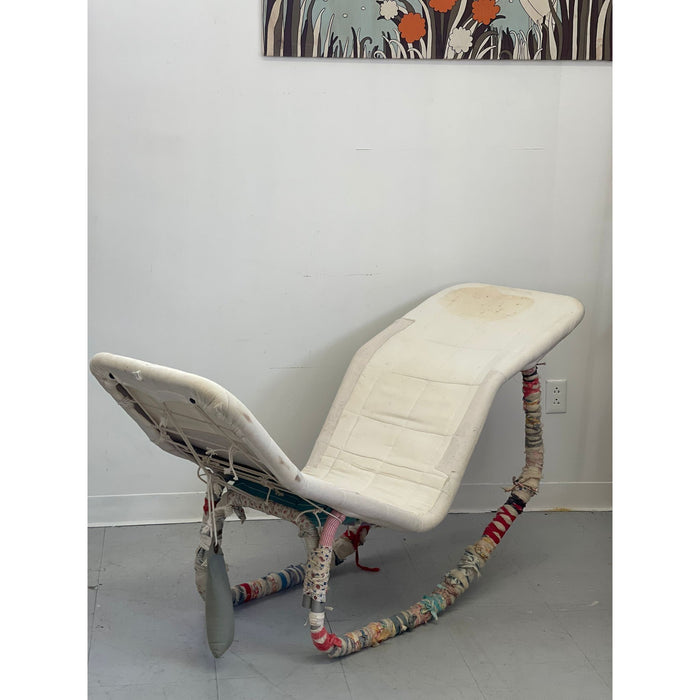 Vintage Mid Century Modern Edgar Bartolucci Embellished Italian Rocking Chair