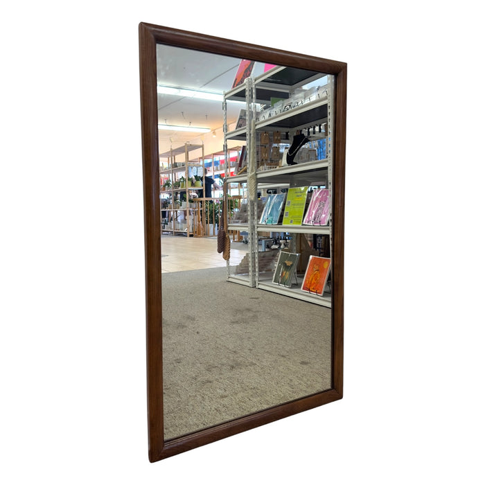 Vintage Mid-Century Modern Wood Frame Wall Mirror