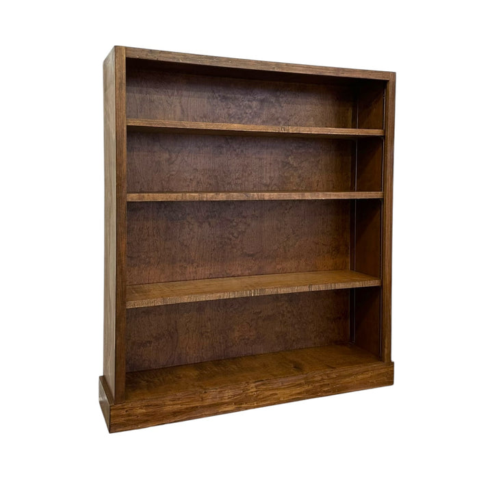 Vintage Mid Century Modern Stained Wood Adjustable Book Shelf.