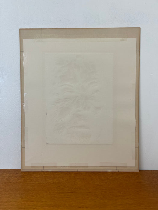Vintage Black and White Expressionist Portrait Print, Signed and Numbered Limited Edition