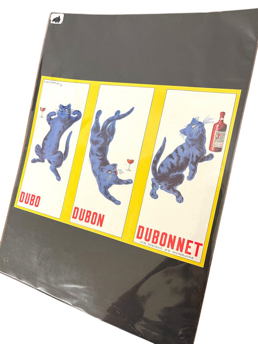 French Dubonnet Advertising Poster Print with Blue Cat Design, 1937 D'Ornellas