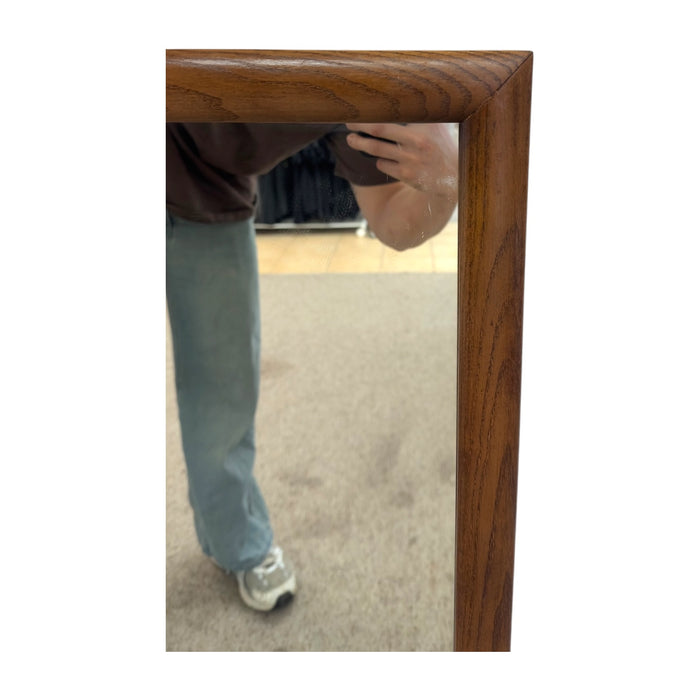 Vintage Mid-Century Modern Wood Frame Wall Mirror