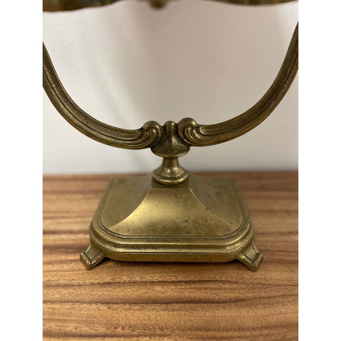 Vintage Victory Style Brass Toned Table Mirror