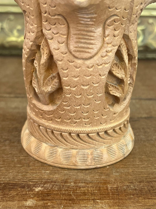 Vintage Hand carved Table/Desk Organizer. India Import.