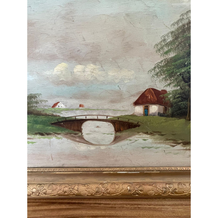 Vintage Framed Landscape Painting