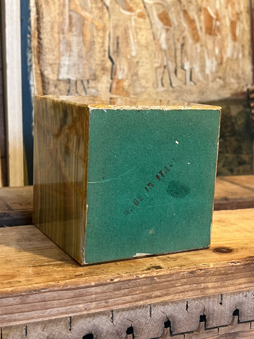 Multicolored/Green Stone Cube Block - Made in Italy (Online Purchase only)