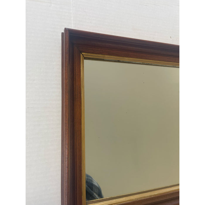 Antique Style Wall Mirror With Wood Frame.