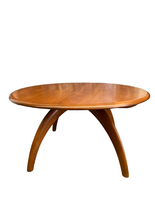 Vintage Mid Century Modern Solid Maple Wood Coffee Table by Heywood Wakefield With Lazy Susan Top