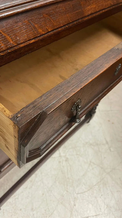 Vintage Jacobean Style Secretary Desk Cabinet Storage Dresser.