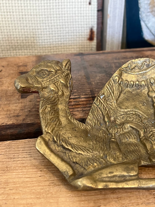 Vintage possibly Brass camel Sculpture decorative Tray