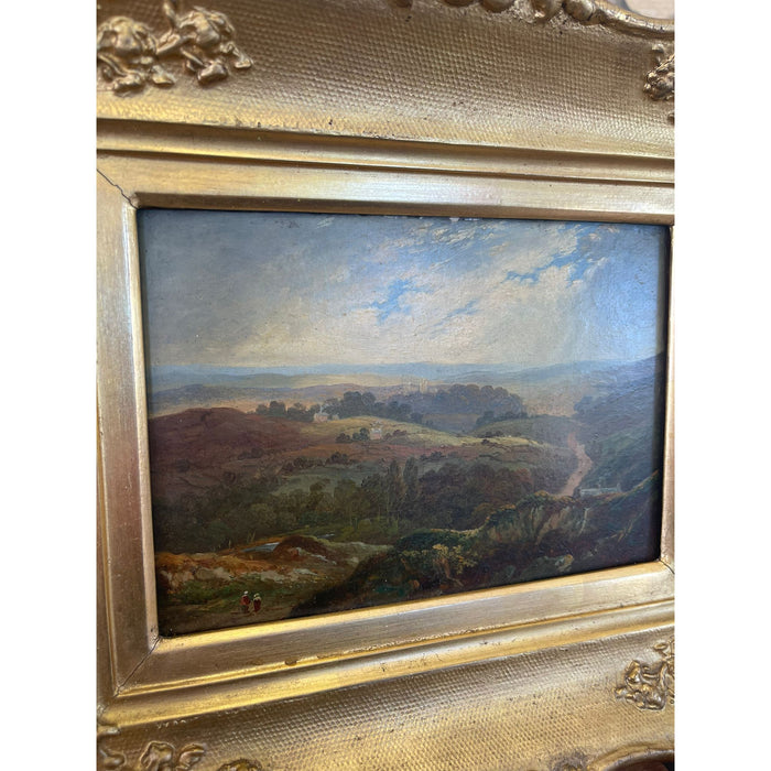 Vintage Oil on Board Framed Landscape Painting