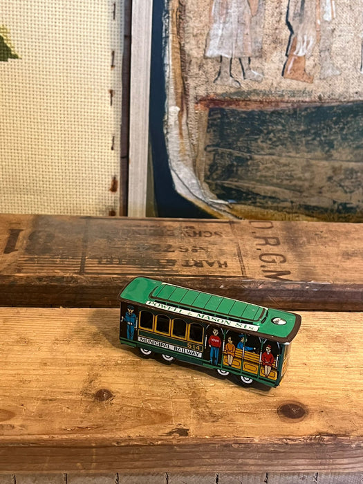 Vintage Tin Toy Train Trolley Car Powell & Mason Sts. Municipal Railway 514