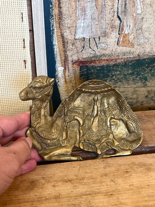 Vintage possibly Brass camel Sculpture decorative Tray