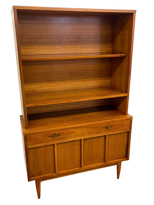Vintage Mid Century Modern Hutch Bookcase Cabinet