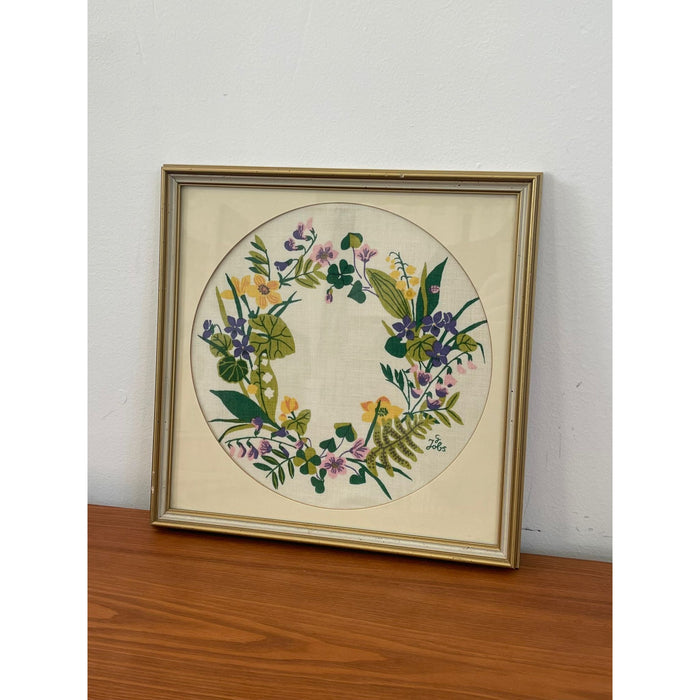 Vintage Original Framed and Signed Floral Artwork.