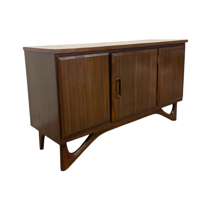 Vintage Mid-Century Modern Sideboard Credenza with Adrian Pearsall Style Base