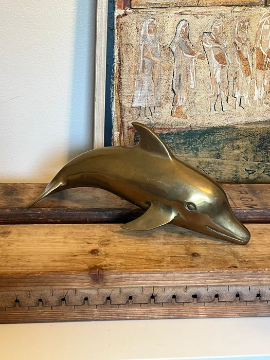 Vintage Brass mid century modern modern Dolphin Figurines ( online purchase only)